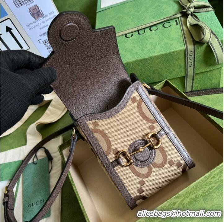 Low Cost Gucci Jumbo GG mini bag 625615 Brown