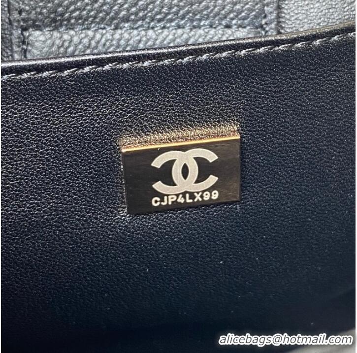 Big Discount Chanel mini Shoulder Bag Grained Calfskin&Gold-Tone Metal AS3176 black