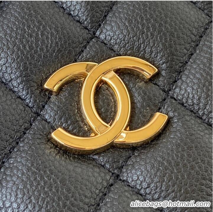 Big Discount Chanel mini Shoulder Bag Grained Calfskin&Gold-Tone Metal AS3176 black