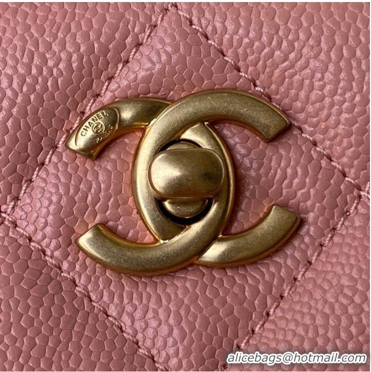 Noble Cheap Chanel Shoulder Bag Grained Calfskin&Gold-Tone Metal AS3223 pink