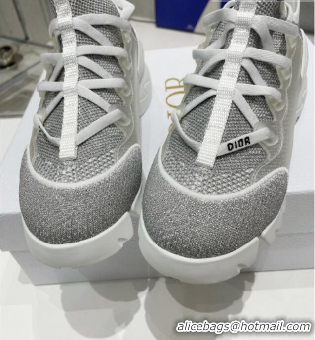 Best Grade Dior D-Connect Sneaker in Silver Laminated Mesh 042257