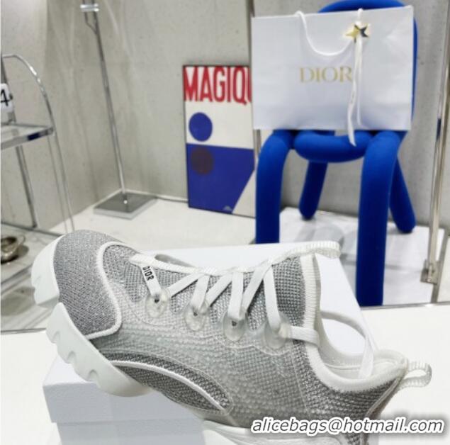 Best Grade Dior D-Connect Sneaker in Silver Laminated Mesh 042257