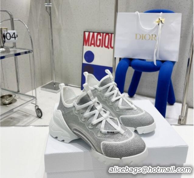 Best Grade Dior D-Connect Sneaker in Silver Laminated Mesh 042257