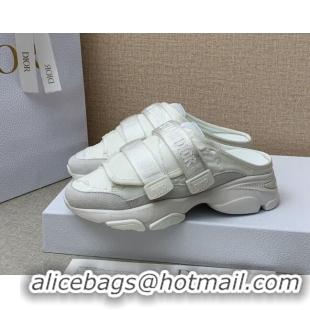 Low Cost Dior D-Wander Sneaker Mules in White Technical Fabric 042261