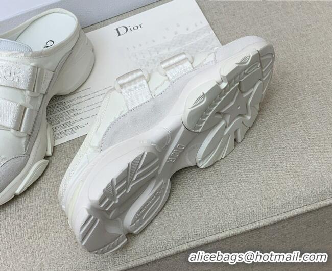 Low Cost Dior D-Wander Sneaker Mules in White Technical Fabric 042261