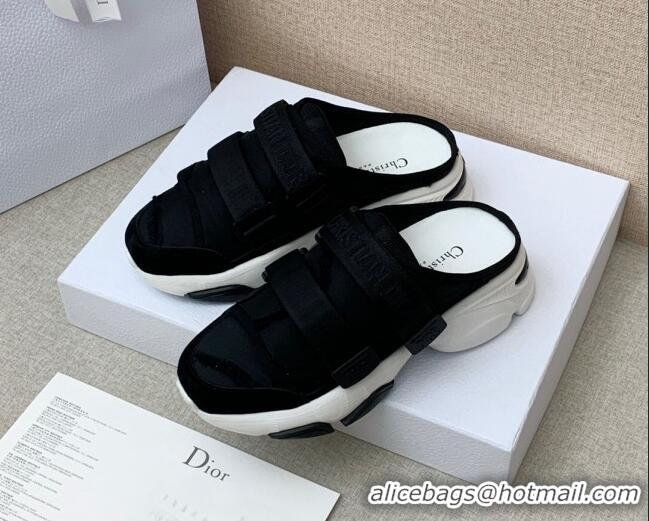 Low Price Dior D-Wander Sneaker Mules in Black Technical Fabric 042262