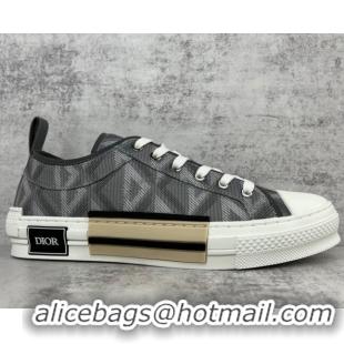 Best Price Dior B23 Low-top Sneakers in Grey CD Diamond Canvas 042705