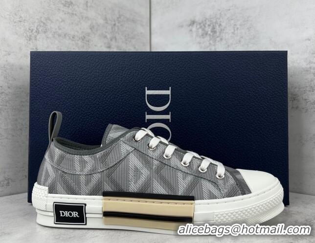 Best Price Dior B23 Low-top Sneakers in Grey CD Diamond Canvas 042705