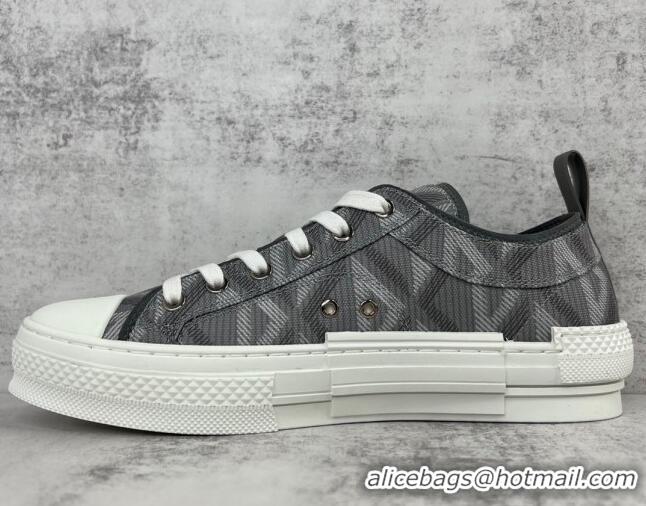 Best Price Dior B23 Low-top Sneakers in Grey CD Diamond Canvas 042705