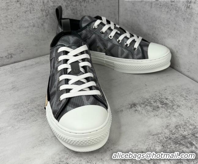 Best Price Dior B23 Low-top Sneakers in Grey CD Diamond Canvas 042705