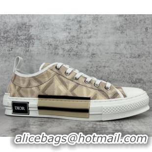 Purchase Dior B23 Low-top Sneakers in Beige CD Diamond Canvas 042706