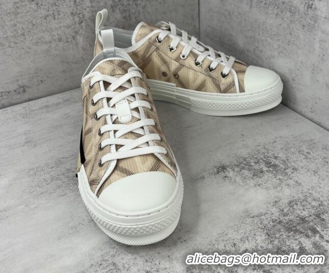 Purchase Dior B23 Low-top Sneakers in Beige CD Diamond Canvas 042706