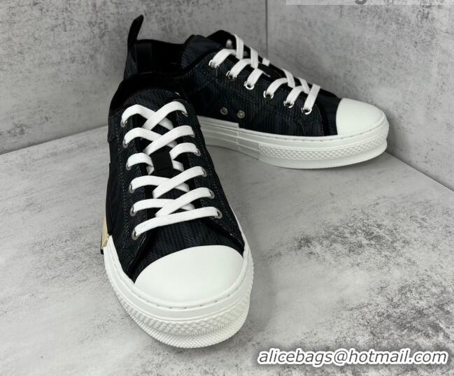 Duplicate Dior B23 Low-top Sneakers in Black CD Diamond Canvas 042707