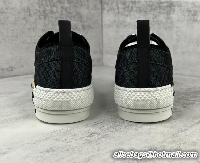 Duplicate Dior B23 Low-top Sneakers in Black CD Diamond Canvas 042707