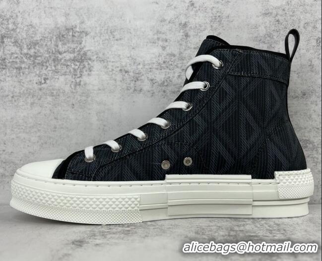 Good Product Dior B23 High-top Sneakers in Black CD Diamond Canvas 042711