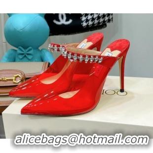 Purchase Jimmy Choo PVC Crystal High Heel Mules 10cm Red 0422135