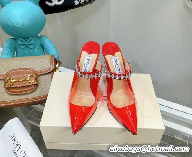 Purchase Jimmy Choo PVC Crystal High Heel Mules 10cm Red 0422135