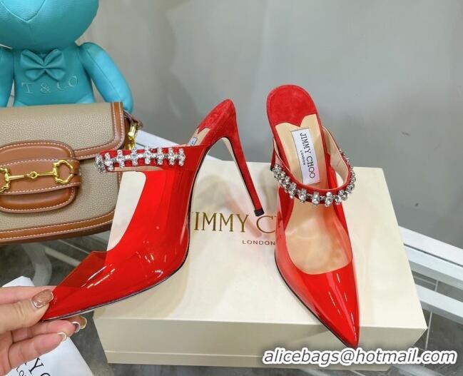 Purchase Jimmy Choo PVC Crystal High Heel Mules 10cm Red 0422135