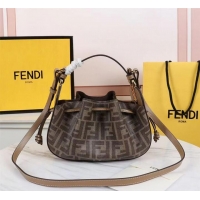 Top Grade FENDI TOUCH leather bag 8BS059 brown