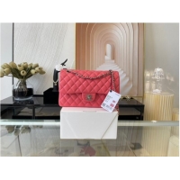 Super Quality Chanel classic handbag Lambskin&silver Metal 01112 pink