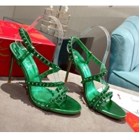 Good Quality Christian Louboutin Neon High Heel Sandals 10cm Green 032835