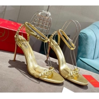 Discount Christian Louboutin Neon High Heel Sandals 10cm Gold 032838