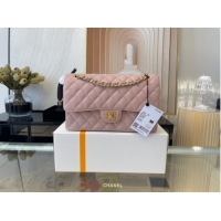 Market Sells Chanel classic handbag Grained Calfskin gold-Tone Metal 01112 Cherry Blossom powder