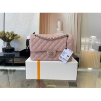 Promotional Chanel classic handbag Grained Calfskin&silver Metal 01112 Cherry Blossom powder