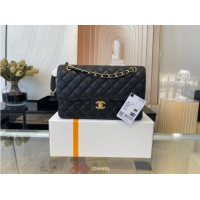 Buy Cheap Chanel classic handbag Grained Calfskin&gold Metal 01112 black