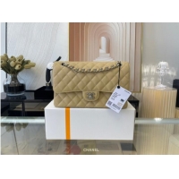 Discount Chanel classic handbag Grained Calfskin&silver Metal 01112 apricot