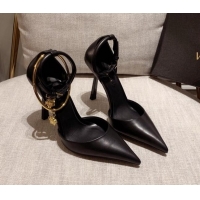 Luxury Versace Lambskin Pumps 11cm Black 031917