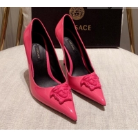 Best Price Versace Glazed Leather Pumps 11cm Pink 031936