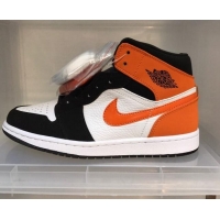 Best Grade Nike Air Jordan AJ1 Mid-top Sneakers Orange 112361