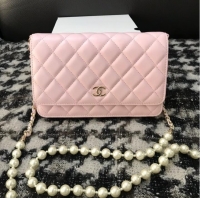 Shop Promotional Chanel Lambskin Flap Shoulder Bag CC33814 pink