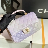 Promotional CHANEL mini flap bag with top handle AS2431 Rainbow