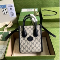 Super Quality Gucci Mini tote bag with Interlocking G 671623 Blue