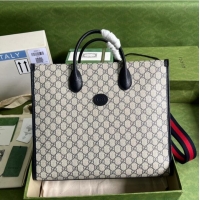 Promotional Gucci Medium tote with Interlocking G 674148 blue