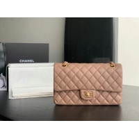 AAAAA Discount CHANEL Classic Handbag Lambskin Taupe 01112 & gold-Tone Metal