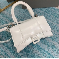 Good Quality Balenciaga HOURGLASS SMALL TOP HANDLE BAG B108895C white