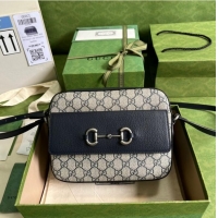 Luxurious Grade Gucci Horsebit 1955 small bag 645454 blue