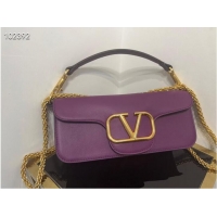 Market Sells VALENTINO GARAVANI Loco Calf leather bag 2B0K30 purple