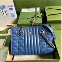 Buy Stylish Gucci small leather shoulder bag 681483 blue