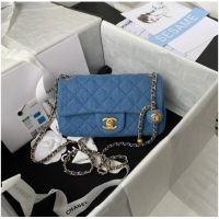 Traditional Specials Chanel Flap denim Shoulder Bag AS1116 Blue