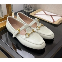 Good Quality Gucci Calfskin Loafers with Horsebit White 030579