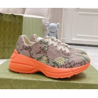 Low Cost Gucci Rhyton Pineapple Sneakers Beige/Orange 032552