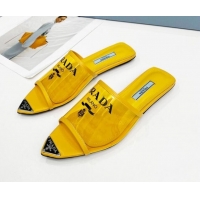 Purchase Prada TPU Flat Mules Yellow 032381