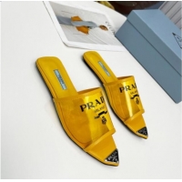 Purchase Prada TPU Flat Mules Yellow 032381