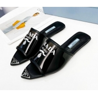 Good Quality Prada TPU Flat Mules Black 032383