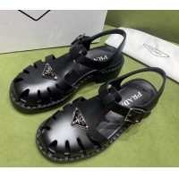 Good Product Prada Sporty Foam Rubber Sandals Black 032620