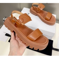 Duplicate Grade Celine Calfskin Sandals Brown 033130